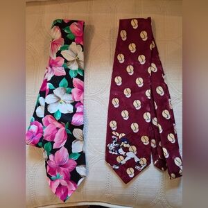 Fun Floral And Disney Baseball Ties